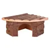 Image de Maisonnette d'angle pour rongeur et lapin L 32 x l 21/21 x H 13 cm
