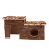Image de Maisonnette en rondins avec terrasse pour rongeur L 43 x l 28 x H 22 cm