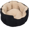Image de Panier Chat Lavable Coussin réversible L45xl45xH20cm Noir/Beige Panier Cozy Kingdom