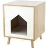 Image de Abri - Trixie - Isa - Aspect Bois - 40 X 50 X 40 Cm - Brun Clair / Blanc