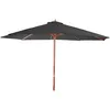 Image de Mendler Parasol Florida, Parasol De Jardin, Parasol De Marché, Ø 3,5m Polyester/Bois 7kg   Anthracite