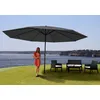 Image de Mendler Parasol Meran Pro, Parasol Pour Marché Sans Volants Ø 5m Polyester/Alu 28 Kg   Anthracite Sans Socle