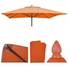 Image de Toile Pour La Gastronomie Parasol En Bois Hwc-C57, CarrÃ© 3x3m Polyester 3kg   Terre Cuite