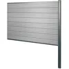 Image de Mendler Brise-Vue En Wpc Sarthe, Brise-Vent De Clôture, Poteau En Aluminium   Extension, 185cm Gris