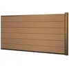 Image de Mendler Pare-Vue En Wpc Sarthe, Clôture Coupe-Vent, Poteaux En Aluminium   Élément D'extension Bas, 1,85m Teck