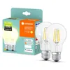 Image de Pack de 2 ampoules connectées Ledvance Smart variable Filament Claire E27 60W Transparent