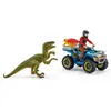 Image de Schleich schleich Dinosaurs Fuite sur quad face au vélociraptor
