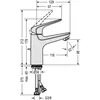 Image de Hansgrohe Mitigeur de lavabo - avec tirette et vidage - Novus 100 HANSGROHE