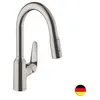Image de Hansgrohe - Robinet de cuisine avec douchette HANSGROHE Focus M42 180 2 jets aspect acier inox  - Gris