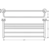 Image de Hansgrohe Logis Universal ÃtagÃ¨re Ã  serviettes avec barre porte-serviettes, 41720000