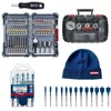 Image de Bosch Kit BOSCH 5 forets expert + Assortiment d'embouts de vissage + Coffret de scie trépan + Trousse mèches plates + Bonnet