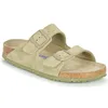 Image de Mules Birkenstock Arizona Cuir Suede Soft Footbed W Vert - 37