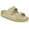 Image de Mules Birkenstock Arizona Cuir Suede Soft Footbed W Vert - 40