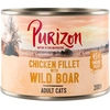 Image de Purizon Adult 6 x 200 g - sans céréales pour chat - filet de poulet, sanglier