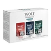 Image de Wolf of Wilderness "Triple Taste" 12 x 125 g pour chien Lot mixte : Canadian Woodlands, Scandinavian Fjords, Mediterranean Coastlines