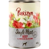 Image de Purizon Single Meat 6 x 400 g pour chien - boeuf, fleurs d'hibiscus