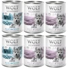 Image de Little Wolf of Wilderness 6 x 400 g pour chiot - Lot mixte Junior : 4 x canard & veau, 2 x poulet & saumon