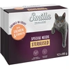 Image de 12x85g Sterilised Bouchées Saumon, carottes Sachets fraîcheur Smilla pour chat