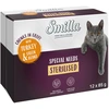 Image de 12x85g Sterilised Bouchées Dinde, haricots verts Sachets fraîcheur Smilla pour chat