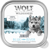 Image de Wolf of Wilderness JUNIOR Duo de protéines 6 / 24 barquettes de 150 g pour chiot - 6 x 150 g Blue River   poulet, saumon