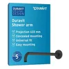 Image de Duravit - Bras De Douche Universel Fixation Murale Ronde, 410 Mm, Noir Mat