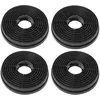 Image de VHBW vhbw 4x Filtres à charbon actif compatible avec Candy CBT6252X 36900945 hotte de cuisine
