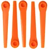 Image de vhbw 5x Lames compatible avec Gardena AccuCut 450Li 8841, 450Li 8841-20, EasyCut Li-18/23R 9823, Li-18/23R 9823-20 taille gazon - Lames de rechange, orange, plastique