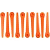 Image de vhbw 10x Lames remplacement pour Gardena RotorCut 5368-20 pour taille gazon - Lames de rechange, orange, plastique