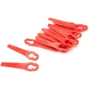 Image de vhbw 20x Lames compatible avec Einhell BG-ART 18 Li taille gazon - Lames de rechange, rouge, plastique