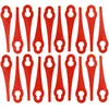 Image de VHBW vhbw 20x Lames compatible avec Florabest FAT 18 B2 - 95940 PA6, FAT 18 B3 - 102971 PA6 tondeuse - Lames de rechange, rouge, polyamide