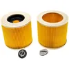 Image de vhbw Lot de 2x filtres Ã  cartouche compatible avec KÃ¤rcher A 2500, A 2504, A 2254 Me aspirateur Ã  sec ou humide - Filtre plissÃ©, jaune