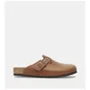Image de Birkenstock - Sabots Boston En Cuir - Marron - 41
