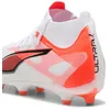 Image de Puma Chaussures De Football Ultra 5 Match+ Fg/Ag Unisexe, Chaussures, Blanc/Noir/Glowing Rouge, 44.5