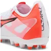Image de Puma Chaussures De Football Ultra 5 Match Mg Unisexe, Chaussures, Blanc/Noir/Glowing Rouge, 42