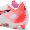 Image de Puma Chaussures De Football Ultra 5 Match Fg/Ag Unisexe, Chaussures, Blanc/Noir/Glowing Rouge, 41
