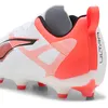 Image de Puma Puma Chaussures De Football Ultra 5 Play Fg/Ag Enfant Et Adolescent, Chaussures, Blanc/Noir/Glowing Rouge, 38