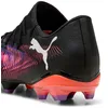 Image de Puma Chaussures De Football Basses Future 8 Match Fg/Ag Unisexe, Chaussures, Noir/Blanc/Glowing Rouge, 42.5