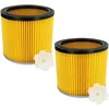 Image de vhbw Lot de 2x filtres Ã  cartouche remplacement pour Bosch 2607432001, 2 607 432 001 pour aspirateur - Filtre plissÃ©