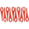 Image de vhbw 10x Lames compatible avec Einhell AT 18 Li, BG-ART 18 Li, BG-CT 18 Li taille gazon - Lames de rechange, rouge, plastique / nylon