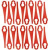 Image de vhbw 20x Lames compatible avec Bosch ART 2600 Combitrim, ART 26 Accutrimm taille gazon - Lames de rechange, rouge, plastique / nylon