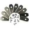 Image de VHBW vhbw 9x Lames compatible avec Yard Force Classic 500, Amiro 350, Amiro 400, Amiro 350i tondeuse - Lames de rechange, argenté, acier