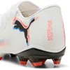 Image de Puma Chaussures De Football Basses Future 8 Match Fg/Ag Unisexe, Chaussures, Blanc/Noir/Glowing Rouge, 43