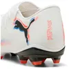 Image de Puma Chaussures De Football Basses Future 8 Match Fg/Ag Unisexe, Chaussures, Blanc/Noir/Glowing Rouge, 44.5