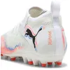 Image de Puma Chaussures De Football Future 8 Mg Enfant Et Adolescent, Chaussures, Blanc/Noir/Glowing Rouge, 31