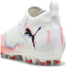 Image de Puma Puma Chaussures De Football Future 8 Mg Enfant Et Adolescent, Chaussures, Blanc/Noir/Glowing Rouge, 37