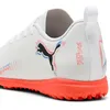 Image de Puma Puma Chaussures De Football Future 8 Play Tt Enfant Et Adolescent, Chaussures, Blanc/Noir/Glowing Rouge, 38