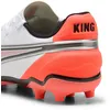 Image de Puma Puma Chaussures De Football King Match Fg/Ag Enfant Et Adolescent, Chaussures, Blanc/Glowing Rouge/Noir, 37.5