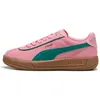 Image de Sneakers En Daim Puma Club Klassika Femme, Chaussures, Rosescape/Wild Vert/DorÃ©, 37