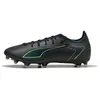 Image de Puma Chaussure De Football Ultra 6 Match Fg/Ag Unisexe, Chaussures, Noir/Fizzy Light/Vert Terrain, 43