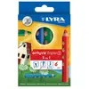 Image de Crayons de couleur enfant triangulaires set de 6